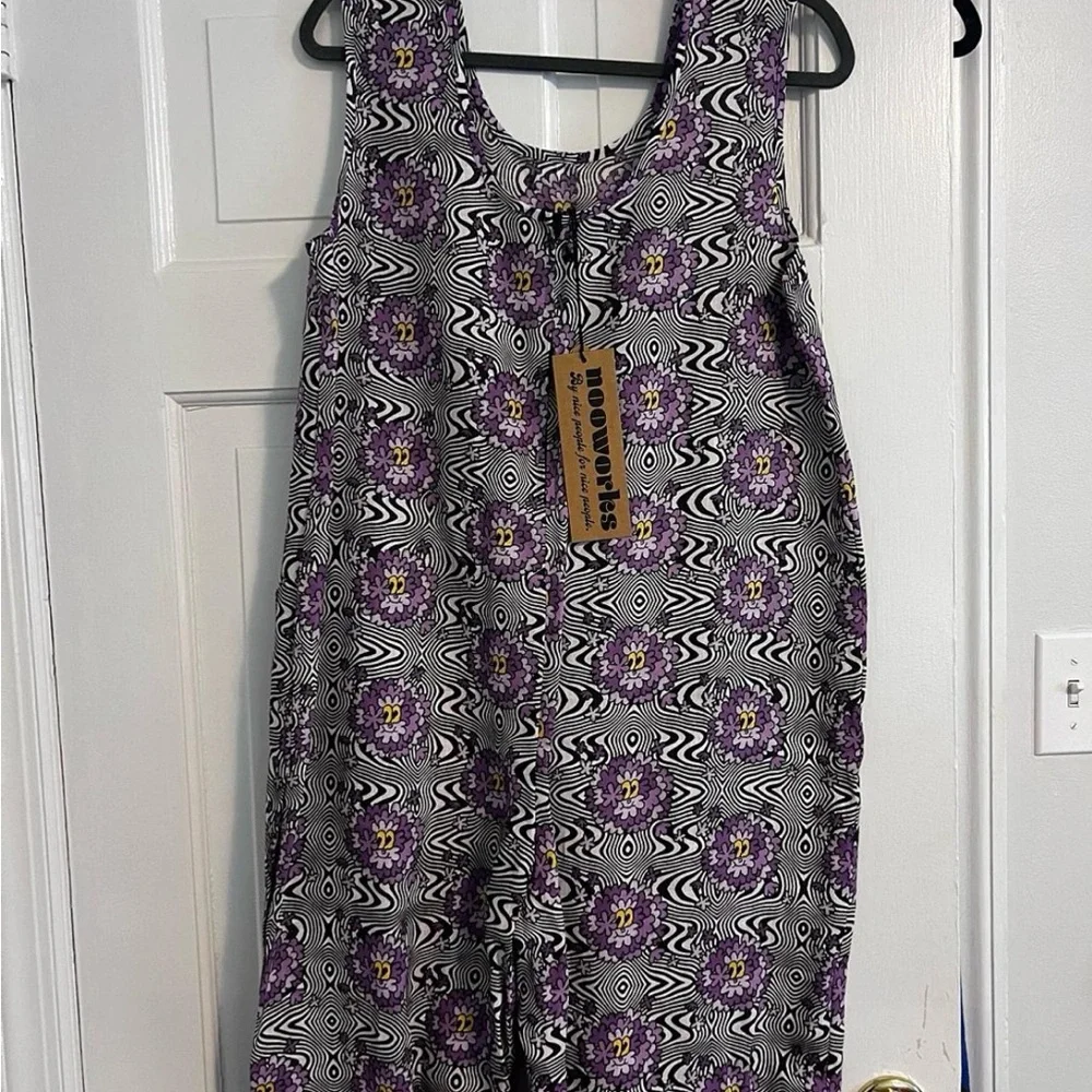 NOOWORKS JUMPSUIT GARDEN SUIT HAZE PATTERN med - Picture 4 of 6